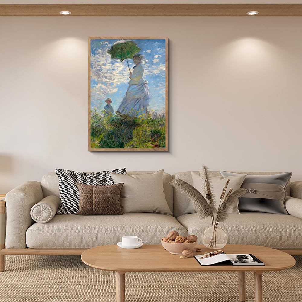 Amazon.co.jp: モネ「日傘の女」阪画屋 アートパネル アートボード